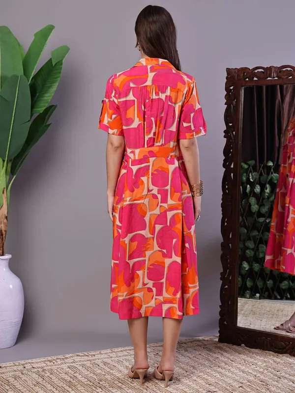 Women_S_Pink_Orange_Abstract_Print_Cotton_Shirt_Dress