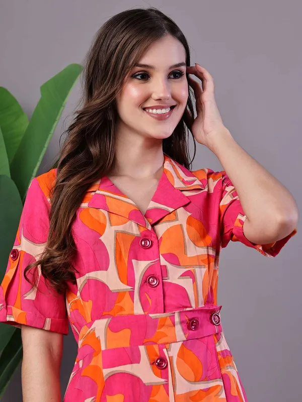 Women_S_Pink_Orange_Abstract_Print_Cotton_Shirt_Dress