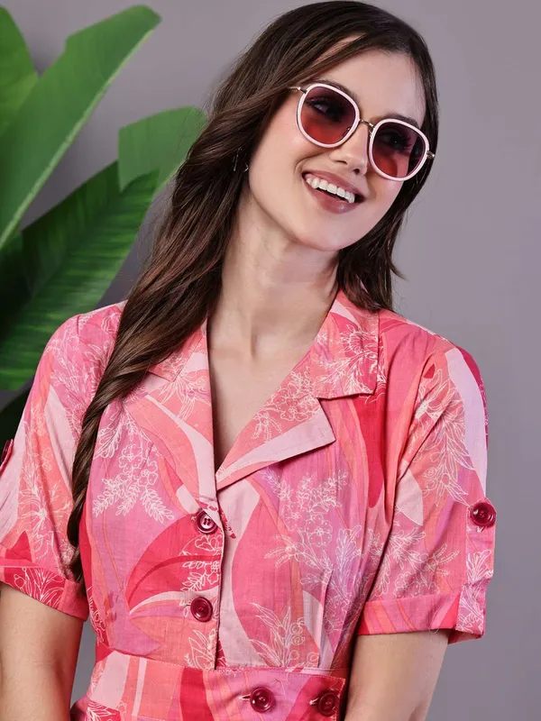 Women_S_Pink_Printed_Cotton_Midi_Shirt_Dress