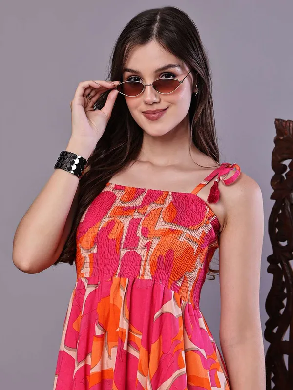 Women_S_Orange_Pink_Printed_Cotton_Handkerchief_Hem_Dress_Midi_Dresses
