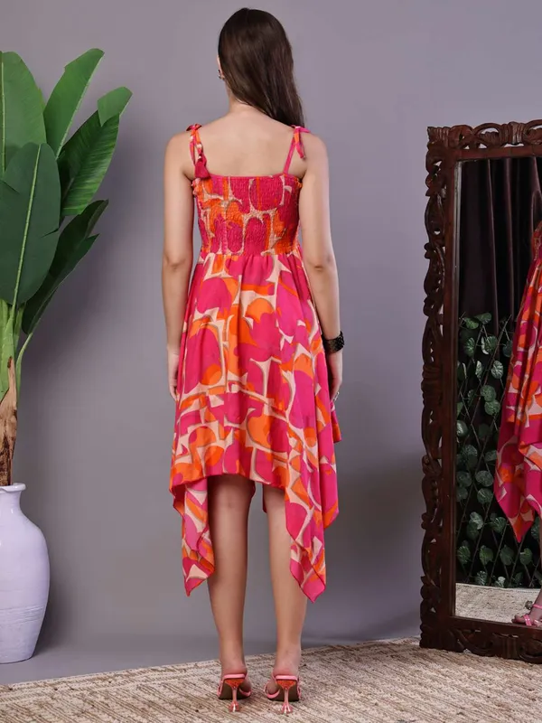 Women_S_Orange_Pink_Printed_Cotton_Handkerchief_Hem_Dress_Midi_Dresses