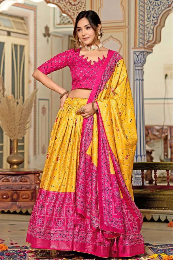 Women_S_Tussar_Silk_Patola_Print_Lehenga_Choli_Dupatta_Set