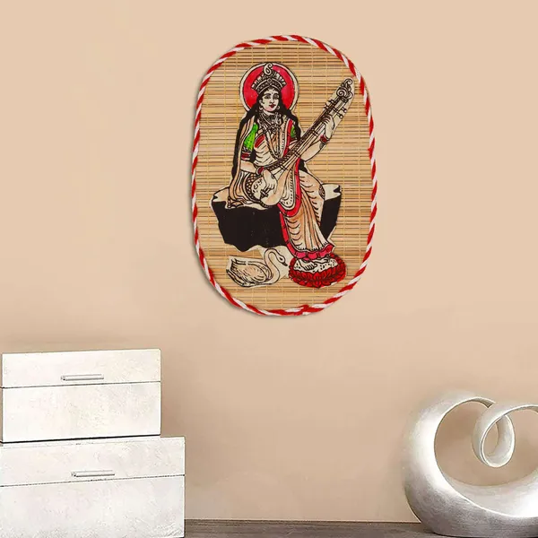 Bamboo_Hand_Crafted_Wall_Hangings_Of_Godess_Sarwasti_Ji_For_Home_Decor