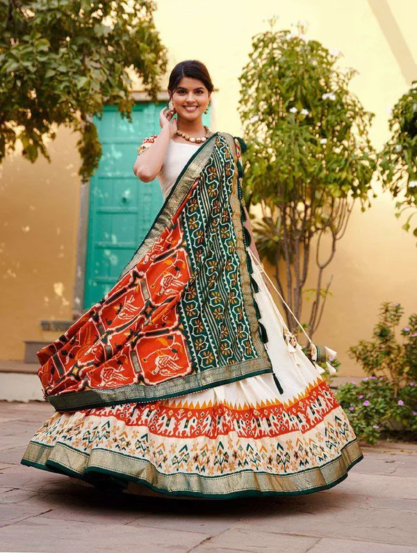 Women_S_Ethnic_Printed_Lehenga_Choli_Set_With_Patola_Design_Dupatta_Festive_Cultural_Wear