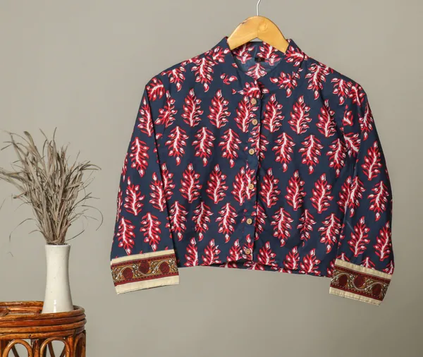 Handmade_Block_Print_Cotton_For_Women_Ethnic_Floral_Printed_Top_With_Long_Sleeves