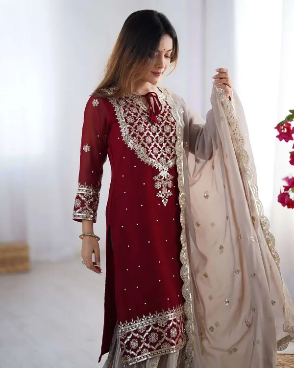Women_S_Faux_Georgette_Sequins_Embroidered_Straight_Kurta_With_Sharara_Suit_And_Dupatta_Set