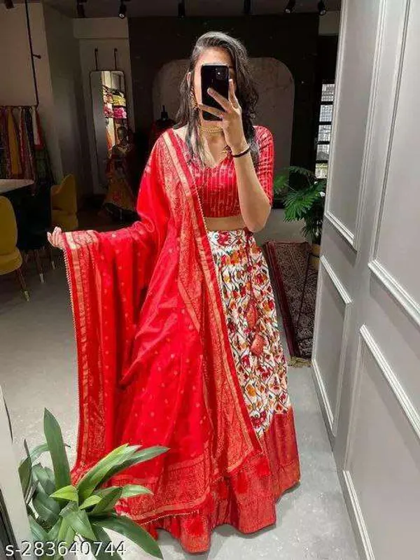 Women_S_Tussar_Silk_Patola_Print_Lehenga_Choli_Dupatta_Set