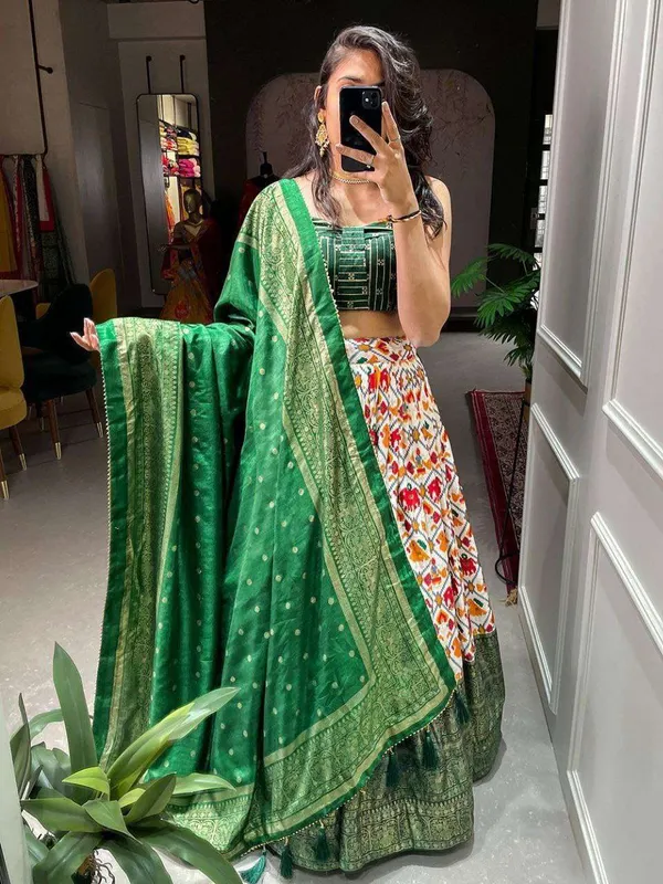 Women_S_Tussar_Silk_Patola_Print_Lehenga_Choli_Dupatta_Set