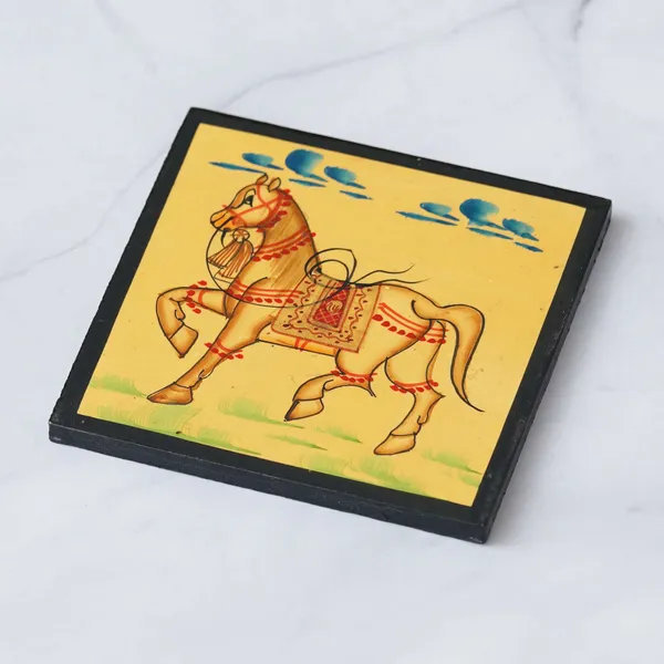 Wooden_Horse_Hand_Painted_Tea_Coaster