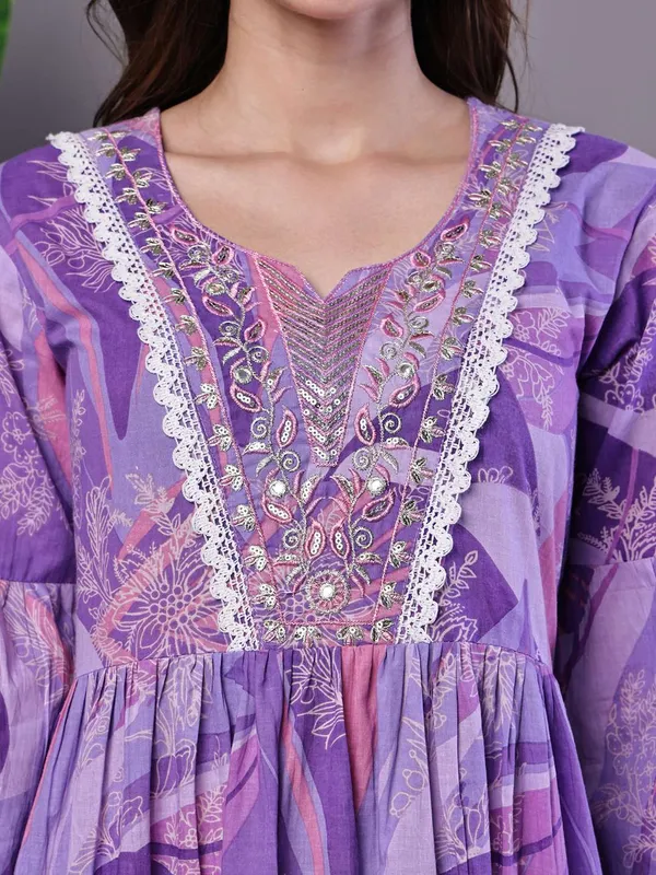 Wome_S_Purple_Floral_Cotton_A_Line_Dress_With_Lace_Detailing_Midi_Dresses