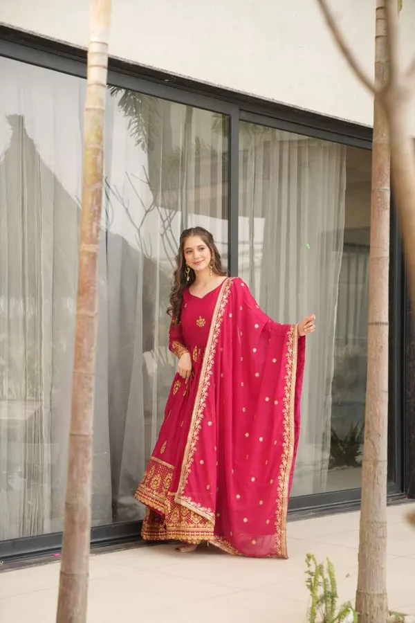Women_S_Ethnic_Anarkali_Style_Floor_Length_Gown_In_Magenta_With_Golden_Zari_Embroidery_Festive_Wedding_Wear