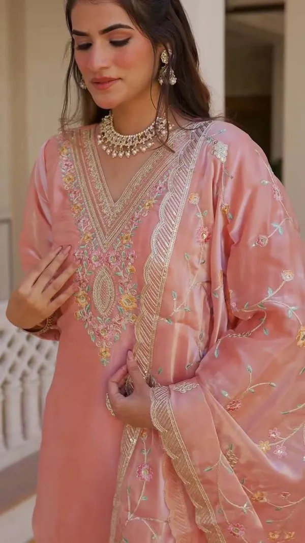 Women_S_Silk_Heavy_Embroidery_Sequence_Work_Top_Bottom_Straight_Kurti_With_Pant_And_Dupatta_Set