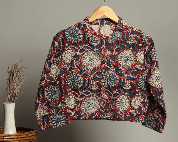 Handmade_Block_Print_Cotton_For_Women_Ethnic_Floral_Printed_Top_With_Long_Sleeves