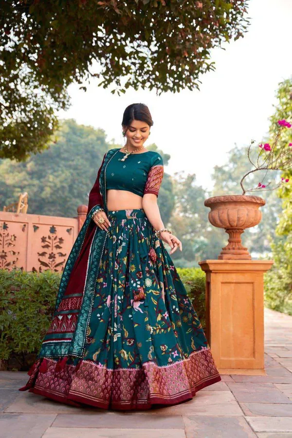 Women_S_Ethnic_Printed_Lehenga_Choli_Set_With_Tassel_Dupatta_Perfect_For_Festivals_Functions