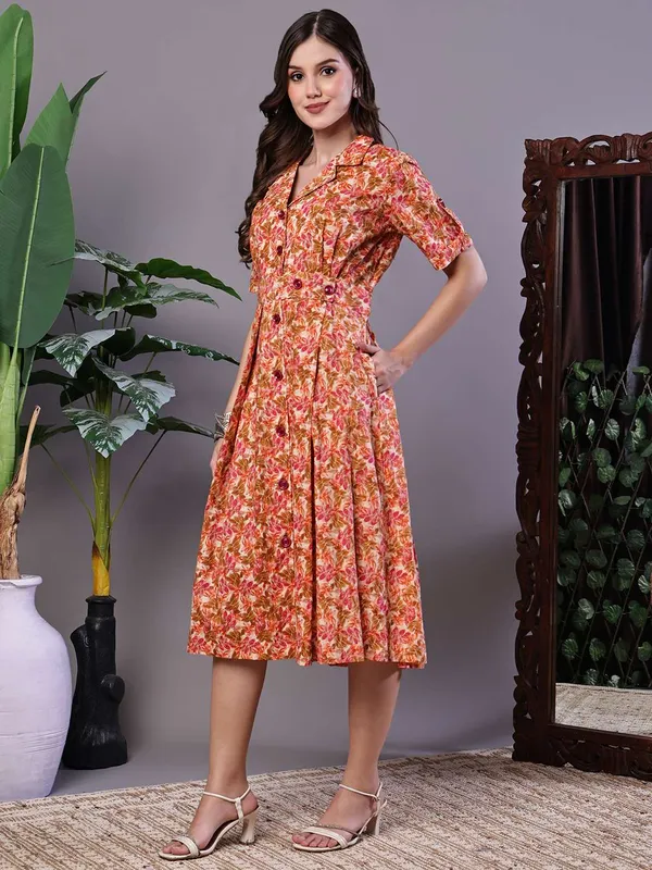 Womens_Multicolor_Velvet_Floral_Printed_Fit_Flare_Dress