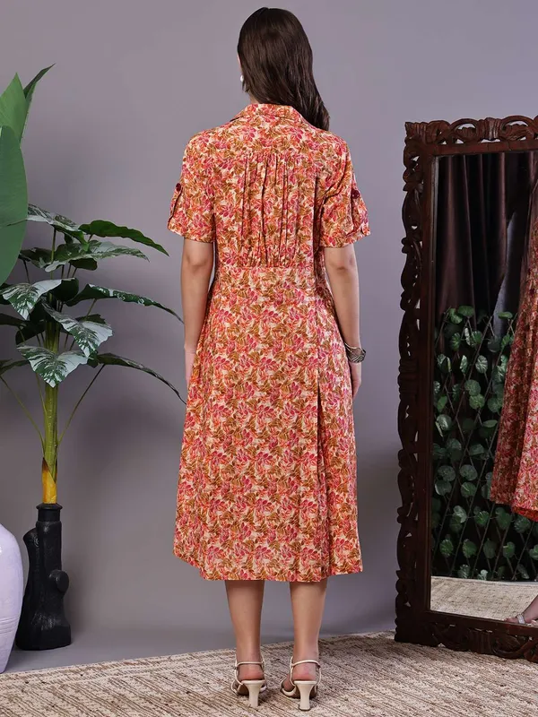 Womens_Multicolor_Velvet_Floral_Printed_Fit_Flare_Dress
