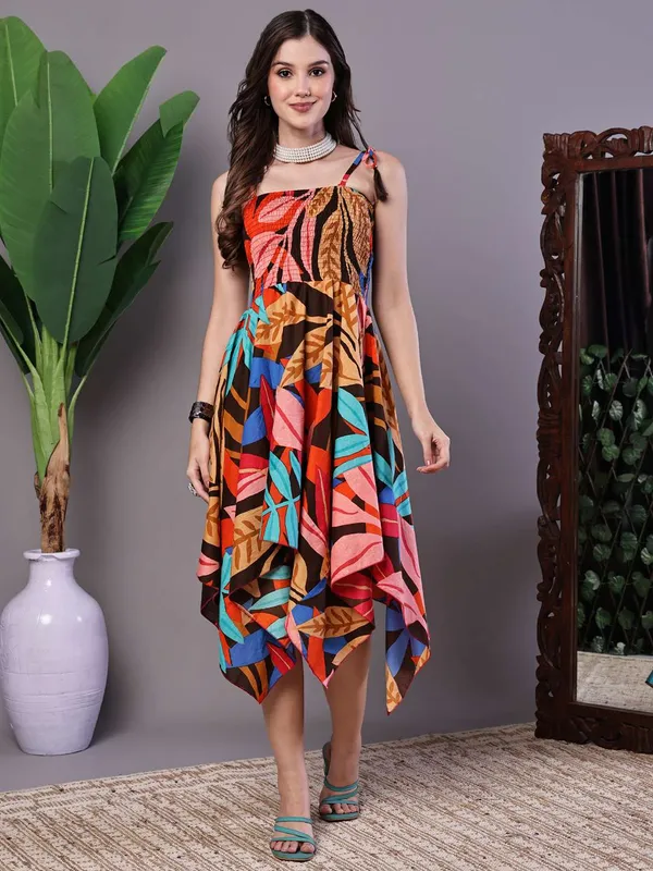 Women_S_Multicolor_Abstract_Print_Cotton_Handkerchief_Hem_Dress_Midi_Dresses