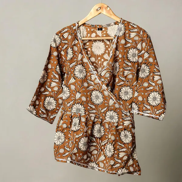 Handmade_Block_Print_Cotton_For_Women_Ethnic_Floral_Printed_Top_With_Long_Sleeves