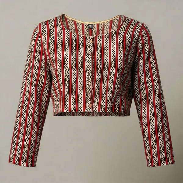 Handmade_Block_Print_Cotton_For_Women_Ethnic_Floral_Printed_Top_With_Long_Sleeves