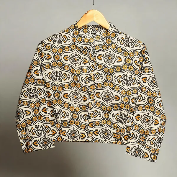 Handmade_Block_Print_Cotton_For_Women_Ethnic_Floral_Printed_Top_With_Long_Sleeves