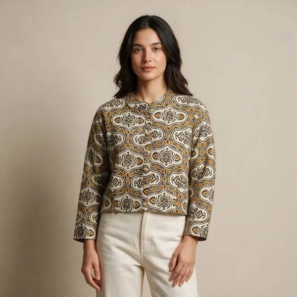 Handmade_Block_Print_Cotton_For_Women_Ethnic_Floral_Printed_Top_With_Long_Sleeves