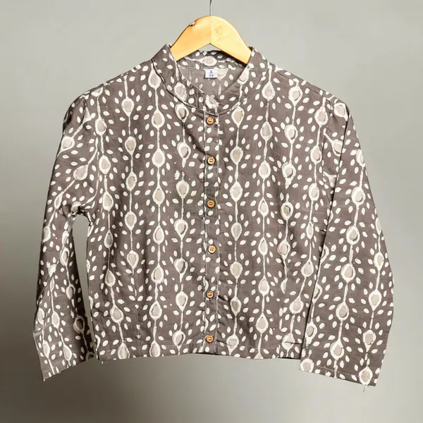 Handmade_Block_Print_Cotton_For_Women_Ethnic_Floral_Printed_Top_With_Long_Sleeves