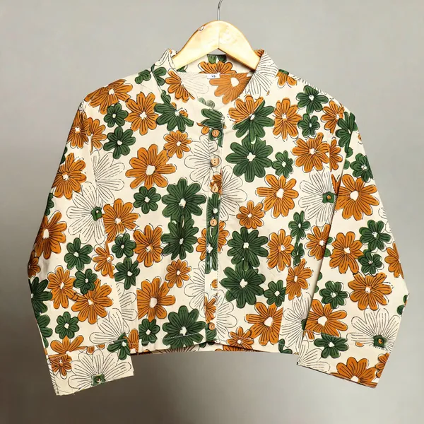 Handmade_Block_Print_Cotton_For_Women_Ethnic_Floral_Printed_Top_With_Long_Sleeves