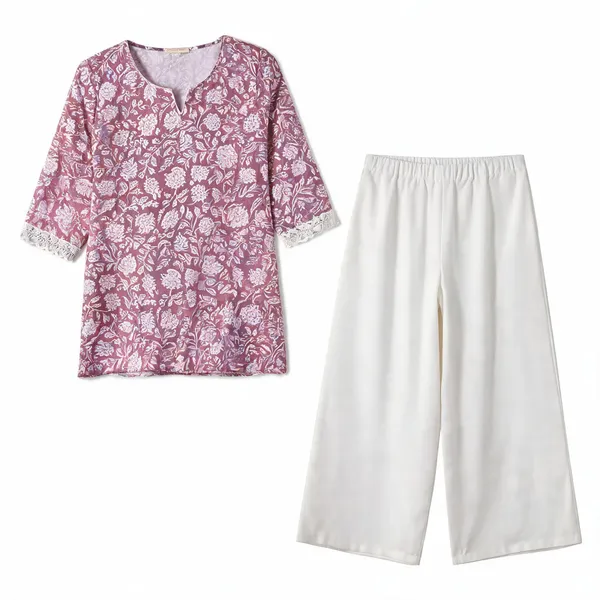 Womens_Rayon_Floral_Printed_Straight_Short_Kurti_Set