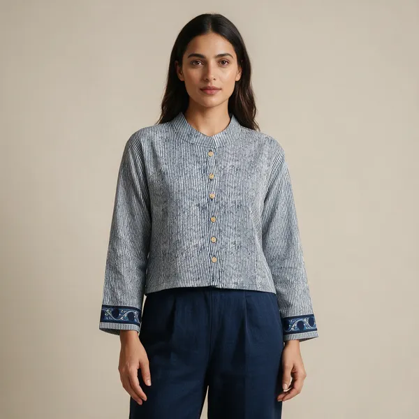 Handmade_Block_Print_Cotton_For_Women_Ethnic_Floral_Printed_Top_With_Long_Sleeves