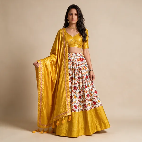Womens_Tussar_Silk_Patola_Print_Lehenga_Choli_Dupatta_Set