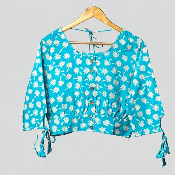 Handmade_Block_Print_Cotton_For_Women_Ethnic_Floral_Printed_Top_With_Long_Sleeves