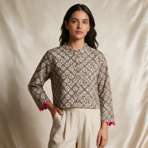 Handmade_Block_Print_Cotton_For_Women_Ethnic_Floral_Printed_Top_With_Long_Sleeves