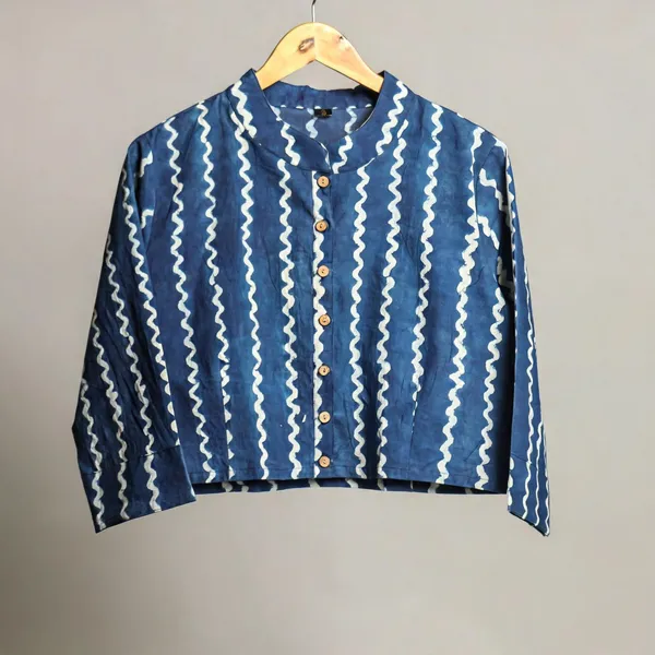 Handmade_Block_Print_Cotton_For_Women_Ethnic_Floral_Printed_Top_With_Long_Sleeves