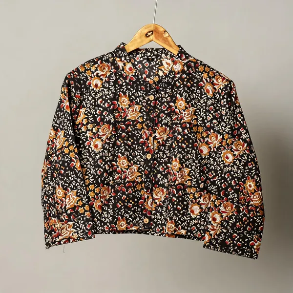 Handmade_Block_Print_Cotton_For_Women_Ethnic_Floral_Printed_Top_With_Long_Sleeves