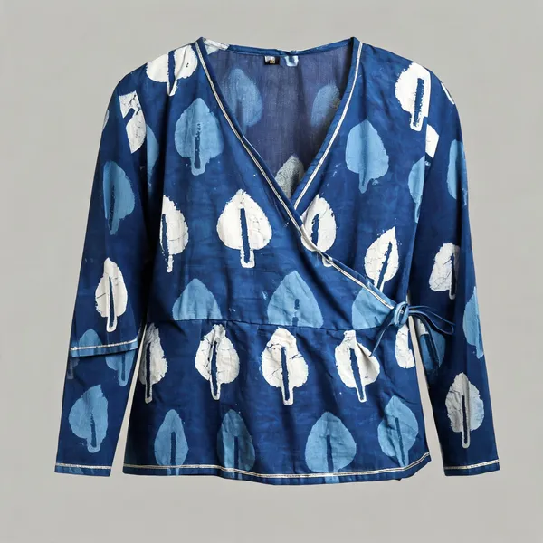 Handmade_Block_Print_Cotton_For_Women_Ethnic_Floral_Printed_Top_With_Long_Sleeves