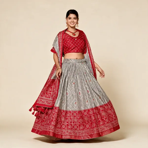 Womens_Tussar_Silk_Patola_Print_Lehenga_Choli_Dupatta_Set