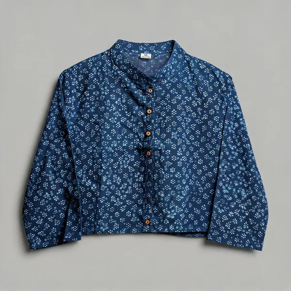 Handmade_Block_Print_Cotton_For_Women_Ethnic_Floral_Printed_Top_With_Long_Sleeves