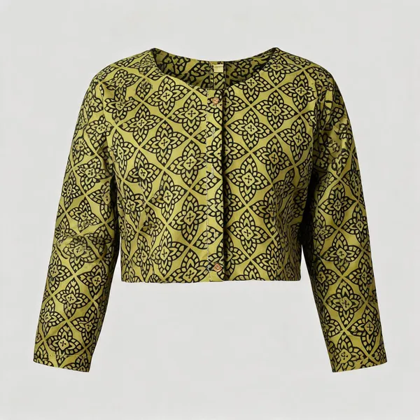Handmade_Block_Print_Cotton_For_Women_Ethnic_Floral_Printed_Top_With_Long_Sleeves
