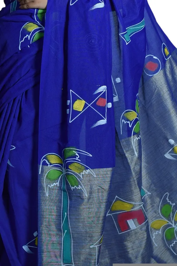 Blue_Cotton_Saree_For_Women