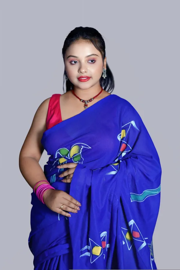 Blue_Cotton_Saree_For_Women