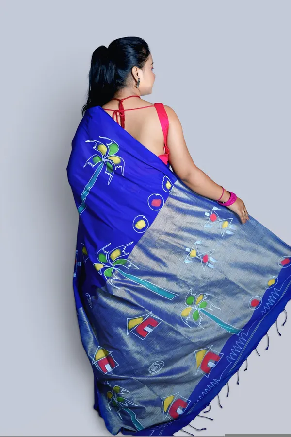 Blue_Cotton_Saree_For_Women