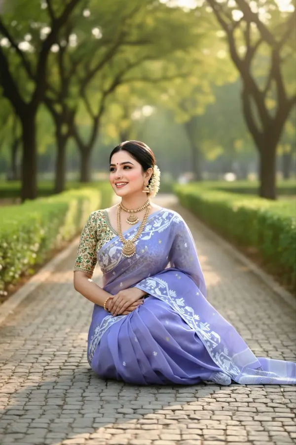 Lavender_Cotton_Silk_Printed_Saree_For_Women
