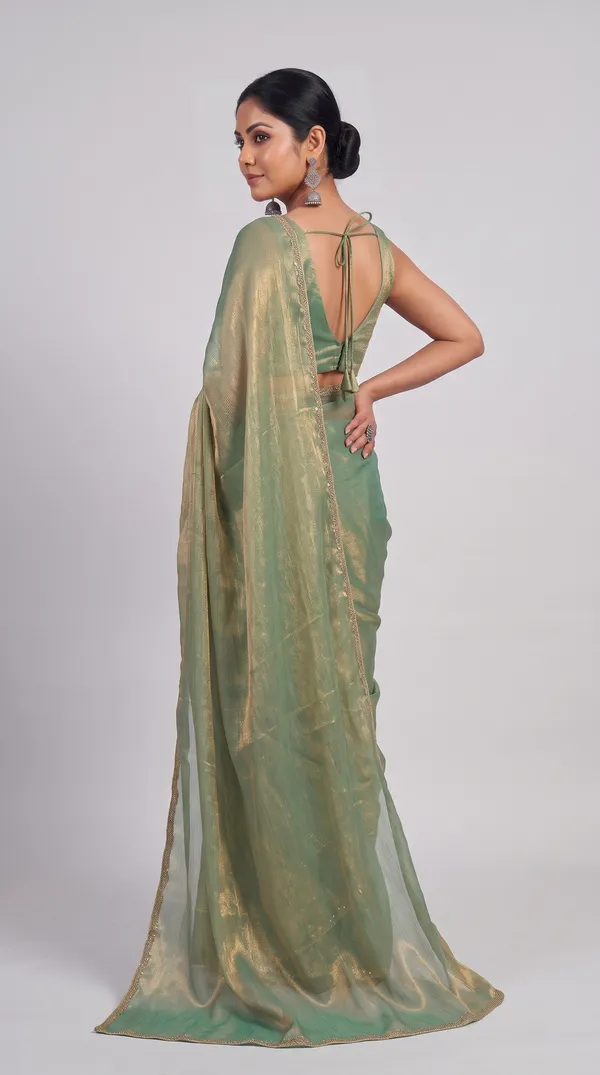 Olive_Green_Soft_Silk_Saree_For_Women