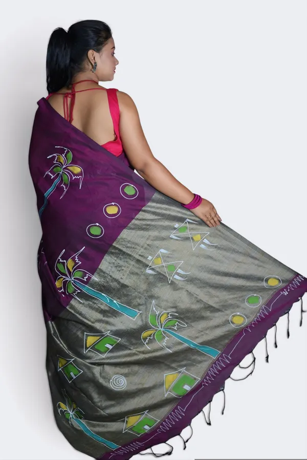 Magenta_Cotton_Saree_For_Women