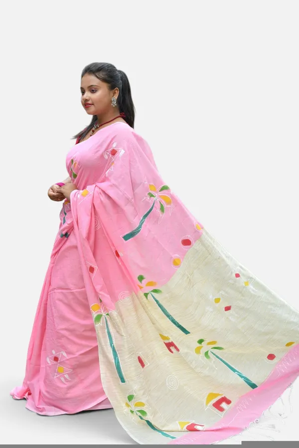 Pink_Cotton_Saree_For_Women