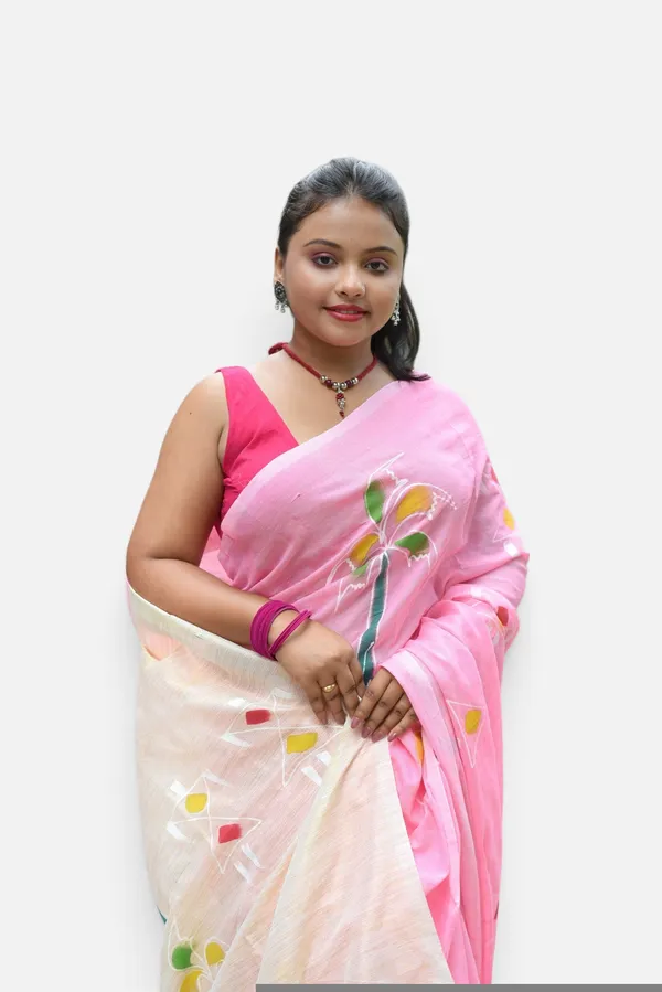 Pink_Cotton_Saree_For_Women