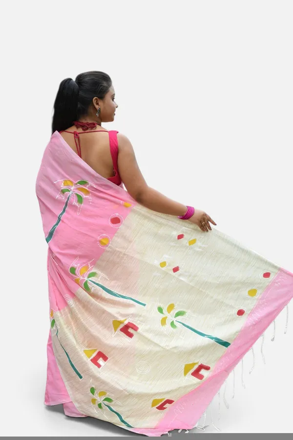Pink_Cotton_Saree_For_Women