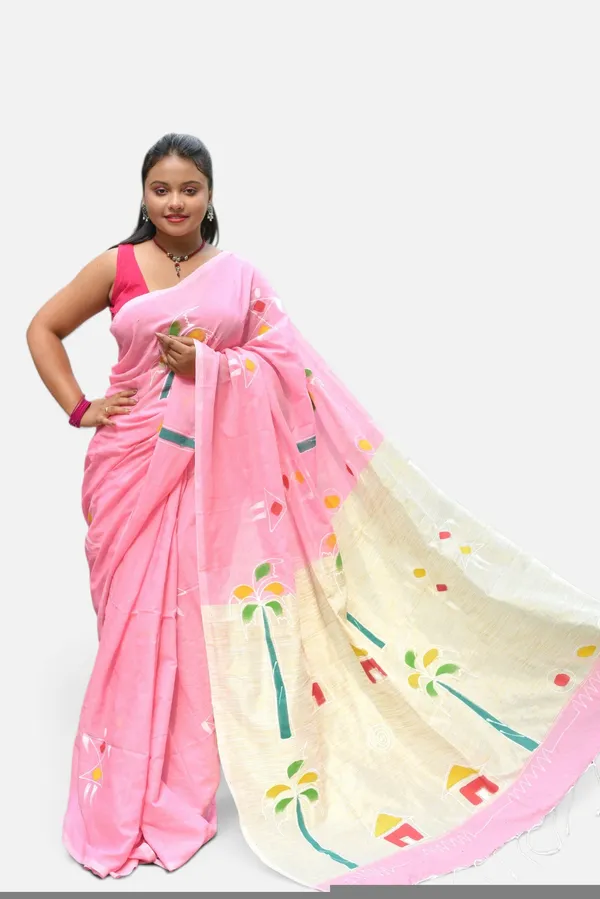 Pink_Cotton_Saree_For_Women