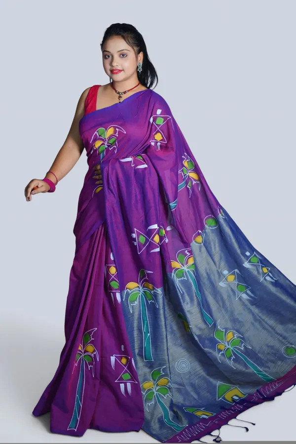 Purple_Cotton_Saree_For_Women
