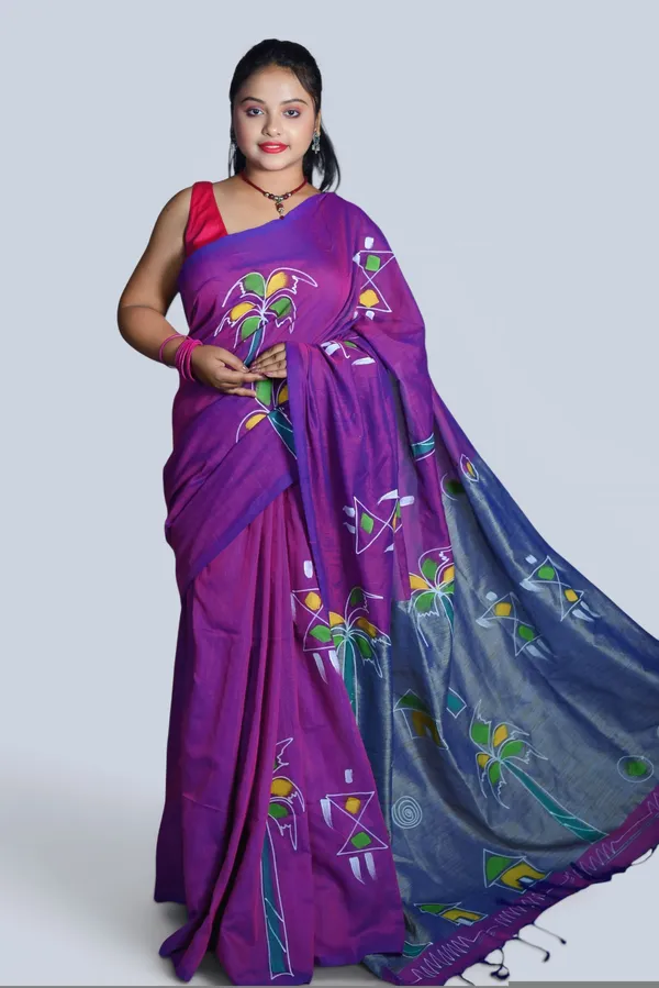Purple_Cotton_Saree_For_Women
